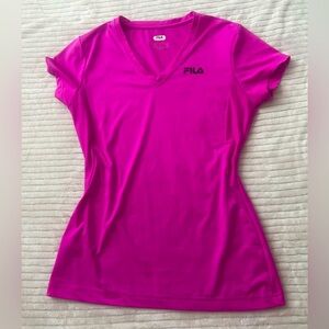 Bright pink athletic shirt